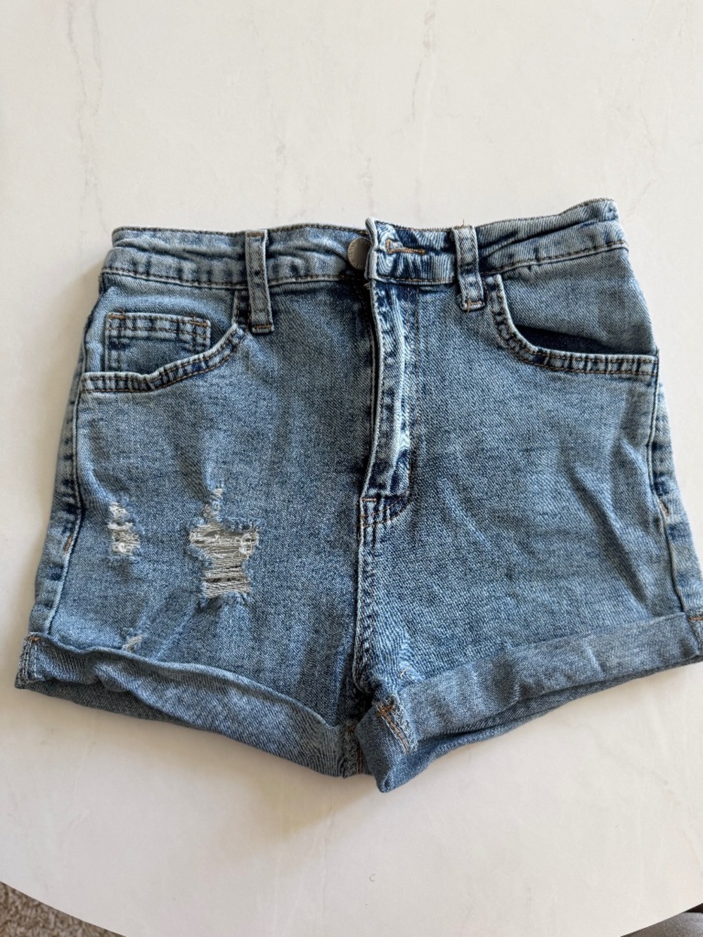Shein stone wash shorts